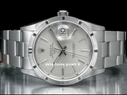 Rolex Date 34 Argento Oyster Silver Lining  15210